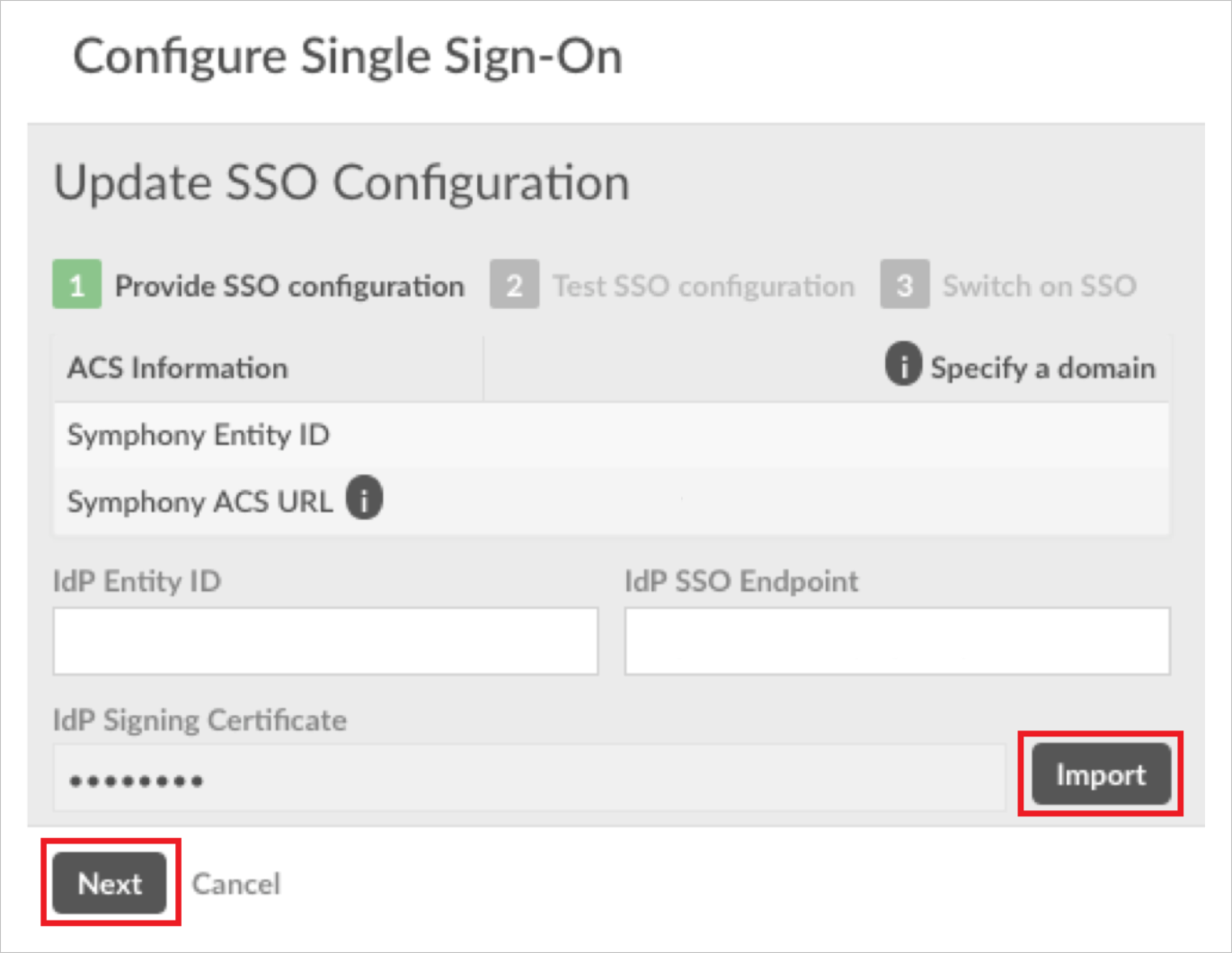 Enable single sign-on (SSO) – Symphony Help Center