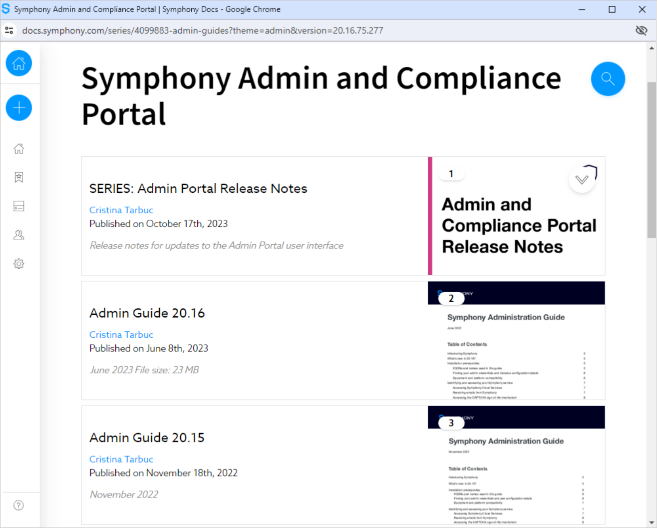 Accessing the admin guide via the Admin Portal – Symphony Help Center