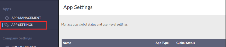 Configure the access to apps – Symphony Help Center