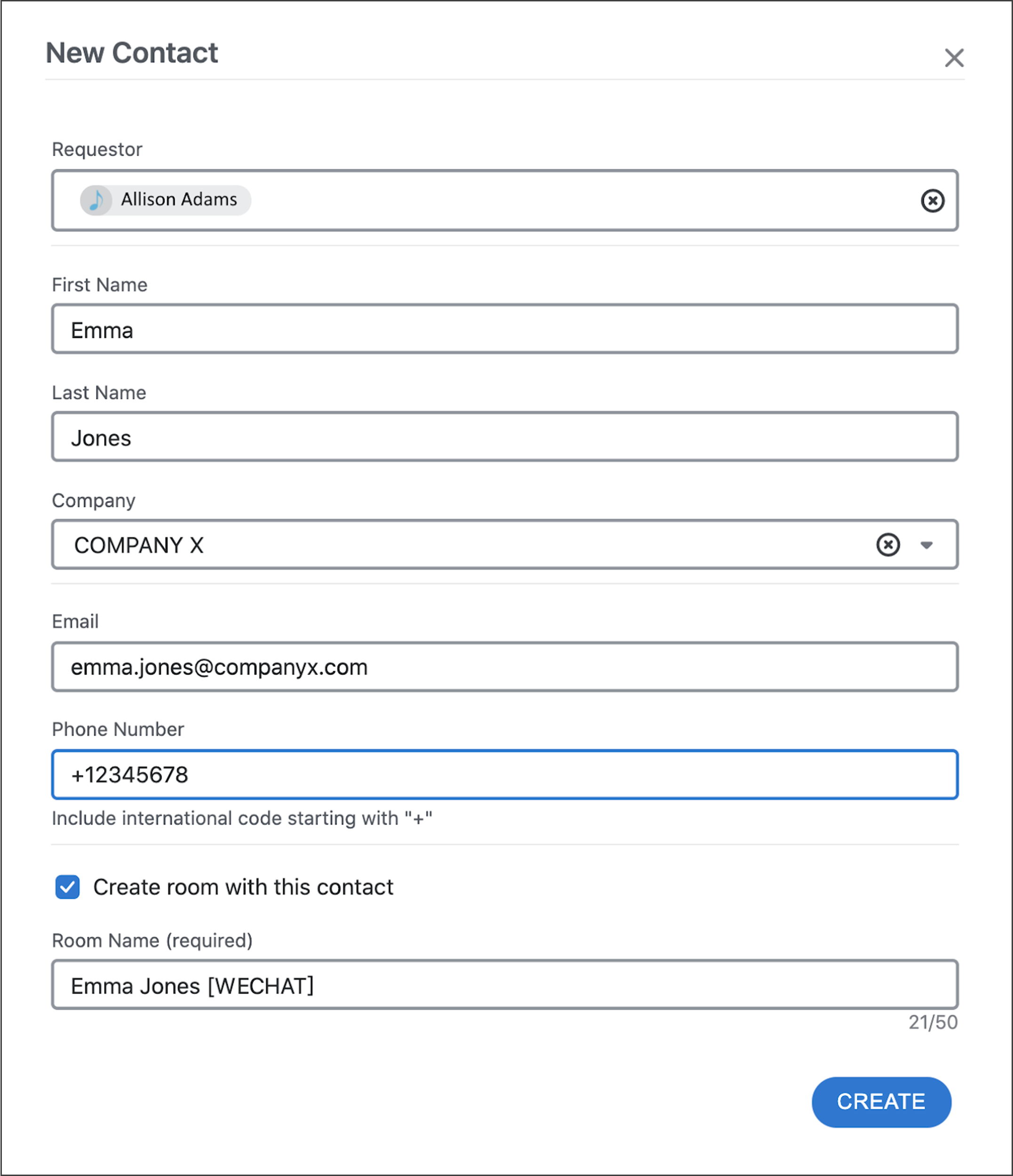 Create a new WeChat contact – Symphony Help Center